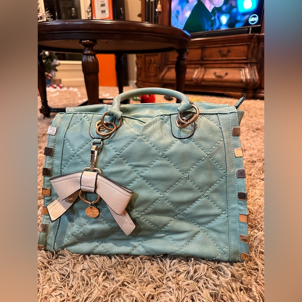Teal Buckle Shoulder Bag